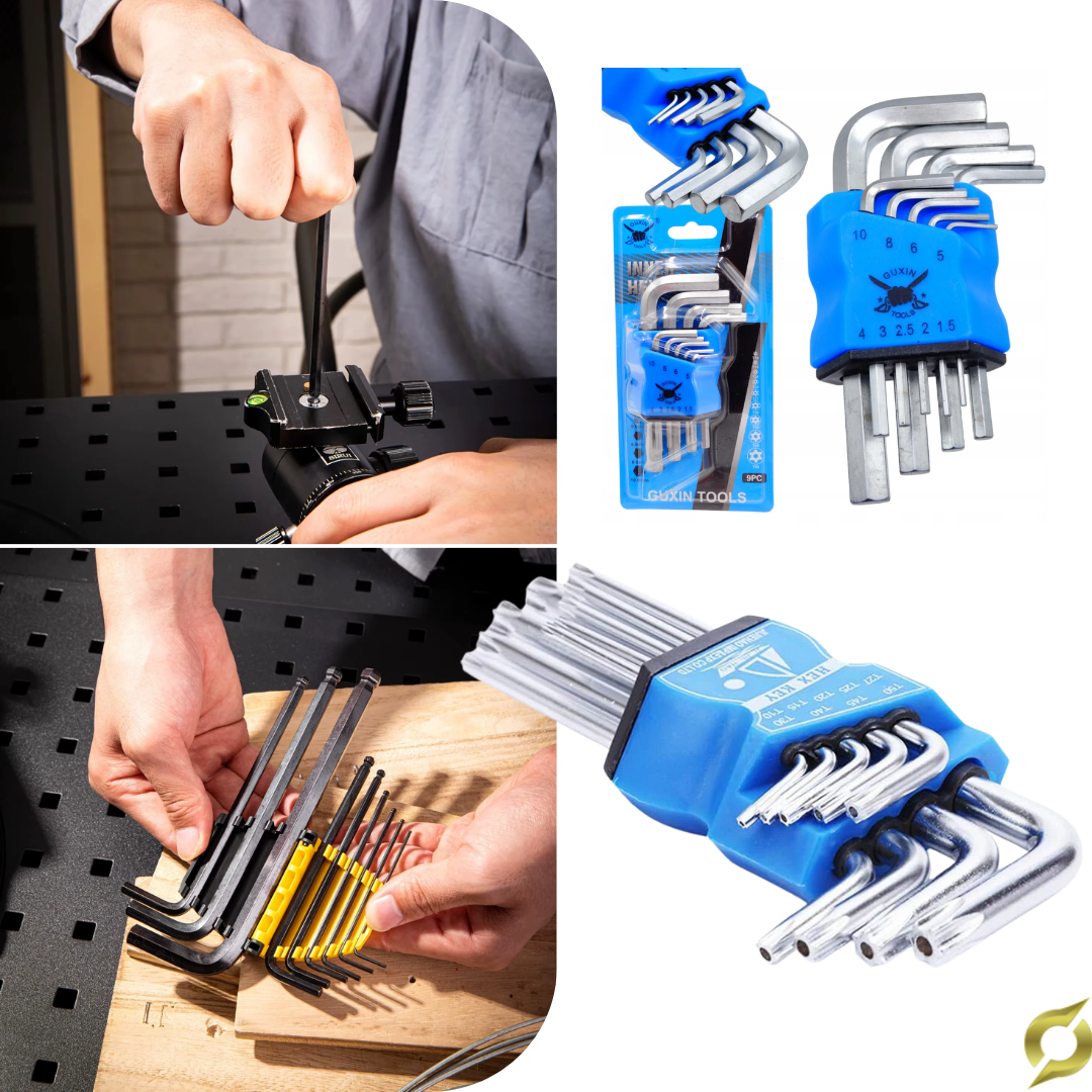 Set chei hexagonale, 9 piese