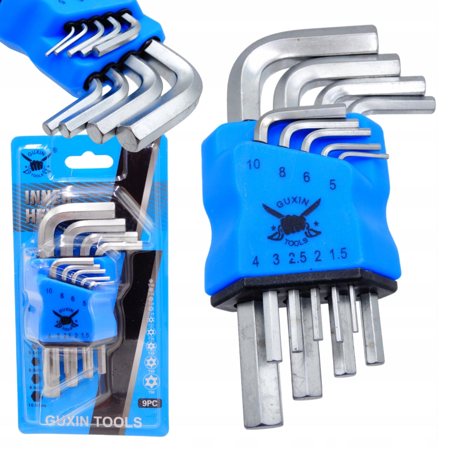 Set chei hexagonale, 9 piese